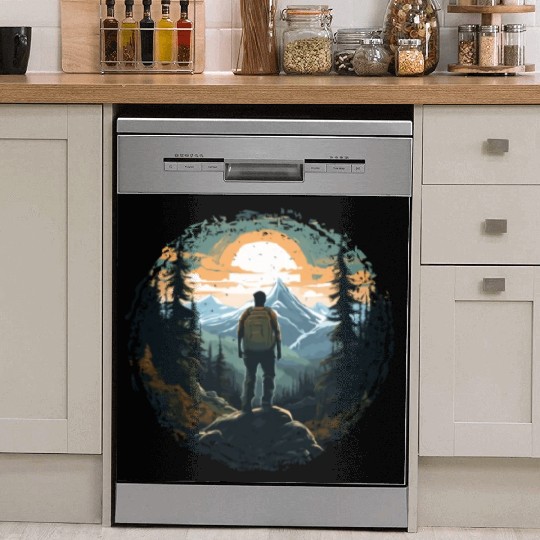 Forest nature trekking adventure Dish Washer Covers