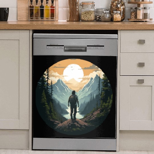 Forest nature trekking adventure Dish Washer Covers
