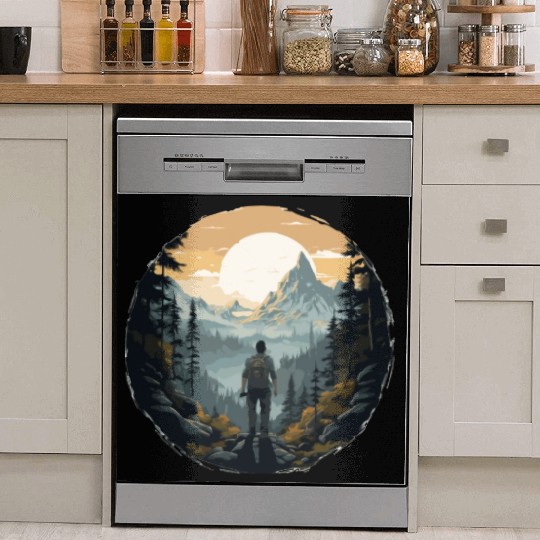 Forest nature trekking adventure Dish Washer Covers