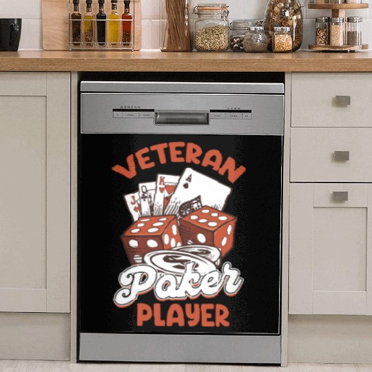 Veteran Poker Player Holdem Dealer Blackjack Dish Washer Covers