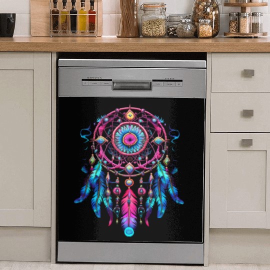Neon Dreamcatcher Fantasy | Plastic Poppy™ Dish Washer Covers