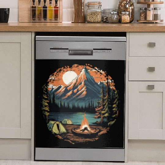 Forest nature trekking adventure Dish Washer Covers