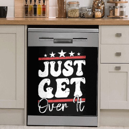 Just Get Over It Riding Girl Horseback Dish Washer Covers