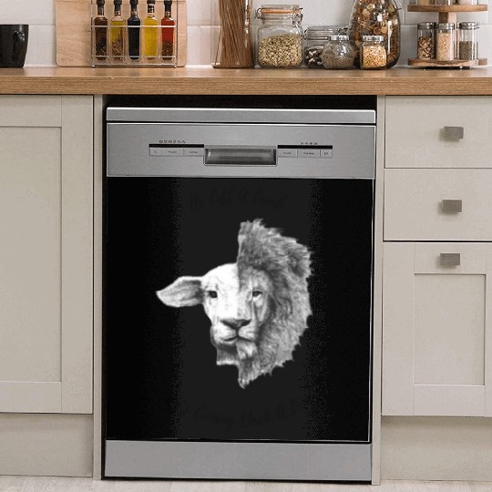 He Left A Lamb 4500 x 5400 px Dish Washer Covers