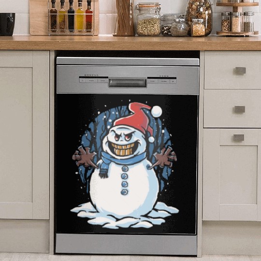 frosty snowman creepy Dish Washer Covers