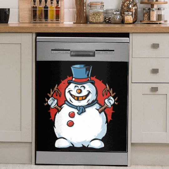 frosty snowman creepy Dish Washer Covers