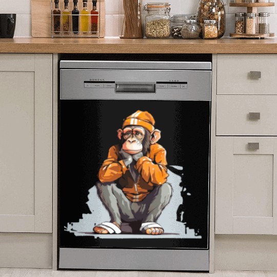 Street Art Monkey Urban Rap Street Monkey Dish Washer Covers