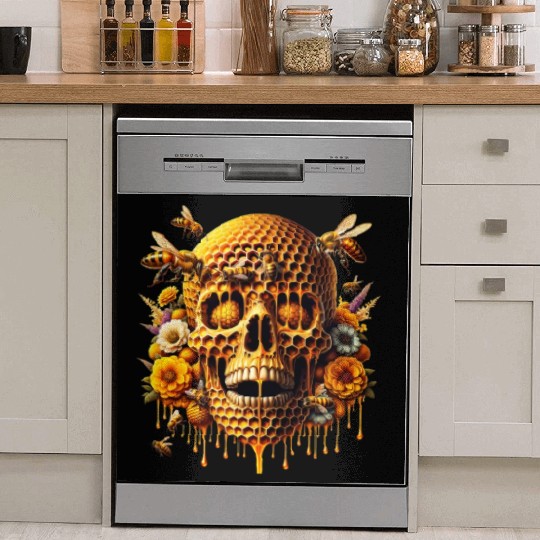 Sweet Life Skull Dish Washer Covers Honeycomb Haven Bumblebee