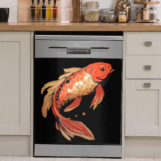 Koi Fish Japanese Carp Pond Dish Washer Covers