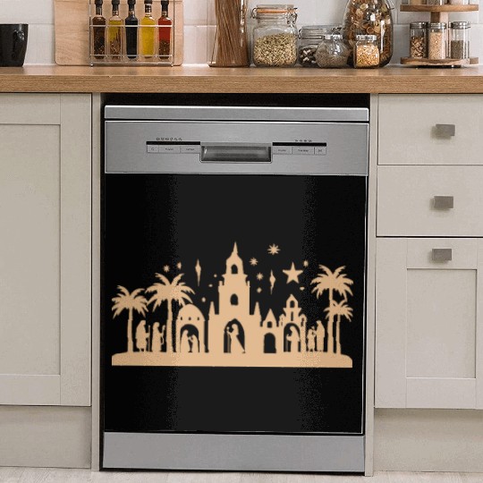 Nativity Scene with Mary Joseph Baby Jesus Dish Washer Covers