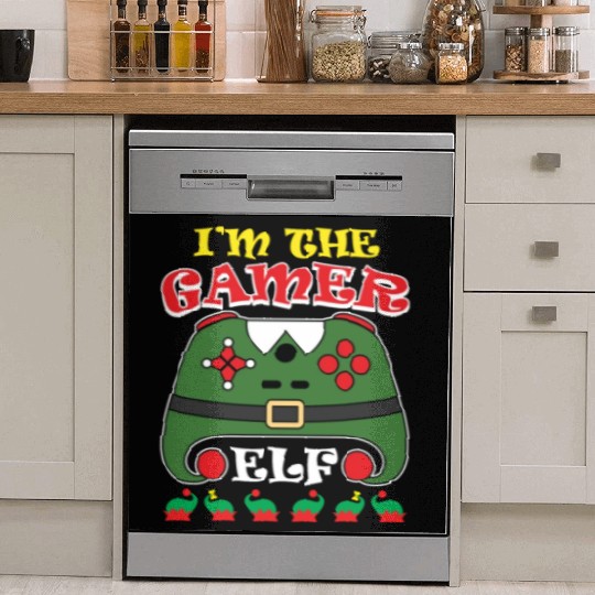 Christmas Gamer The Gamer Elf Video Player Dish Washer Covers