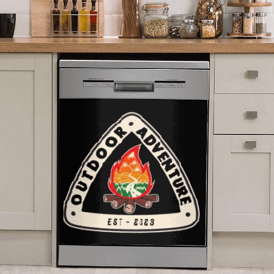 Outdoor Adventure Camper Camping Campfire Tent Dish Washer Covers