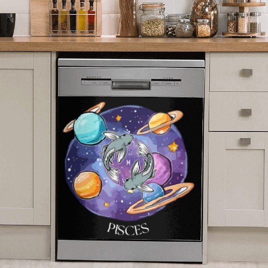 Pisces zodiac sign Dish Washer Covers