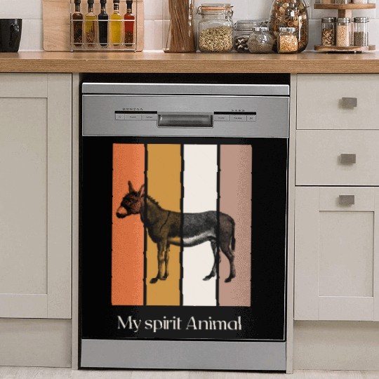 Retro Donkey My spirit Animal Dish Washer Covers