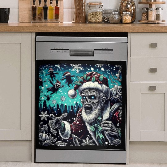 Santa Zombie - Creepy Christmas Vibes Dish Washer Covers