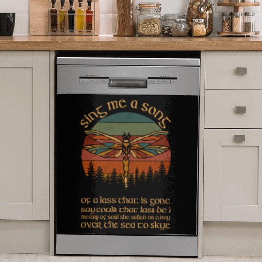 Outlander Theme Sing Me A Song Trees Dragonfly Dish Washer Covers