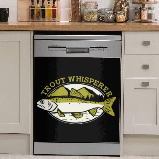 Trout Whisperer Boat Ice Fisherman Deep Sea Fly Dish Washer Covers