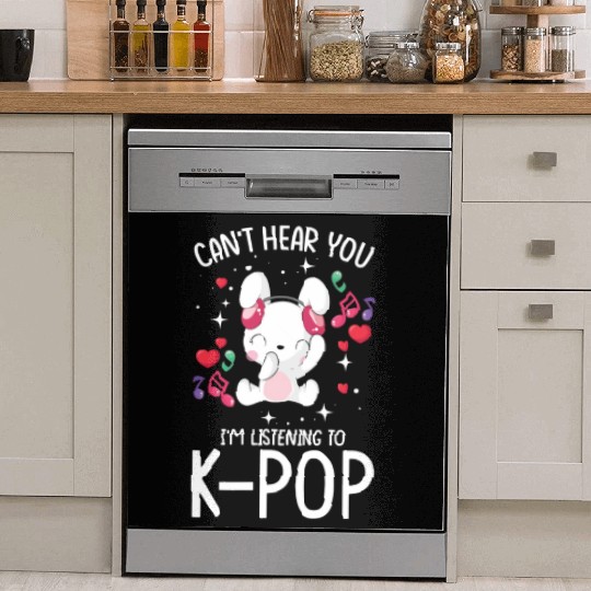 Can´t Hear You I´m Listening To K-Pop Dish Washer Covers