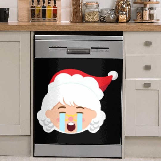 Mrs Claus Emoticons Crying Out Loud Christmasfunny Dish Washer Covers