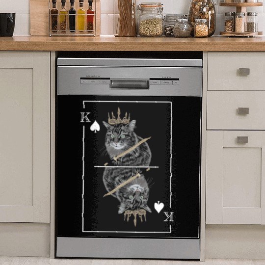 Cat Spades King Playing Card Cat Daddy Cat Mom Dish Washer Covers