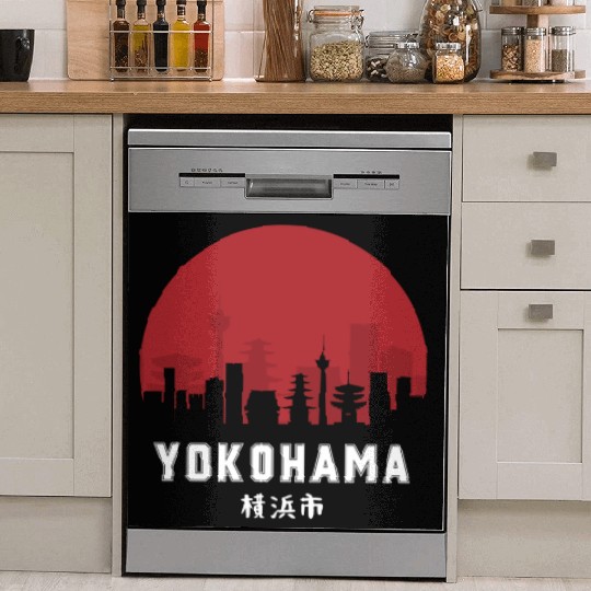 Yokohama Typography Dish Washer Covers - Urban Statement