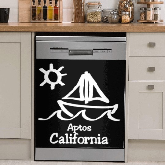 Aptos California Sailboat Vacation Trip Beach Men Dish Washer Covers
