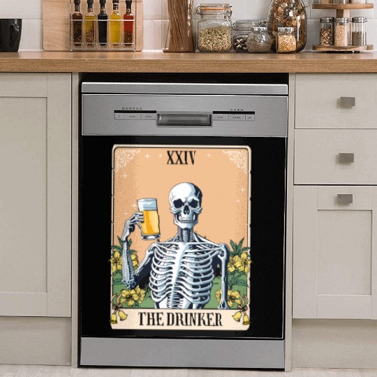 Funny Tarot Card Craft Beer Alcohol Dish Washer Covers