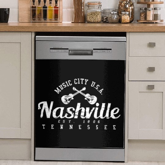 Nashville Tennessee Usa Music City Country Music V Dish Washer Covers