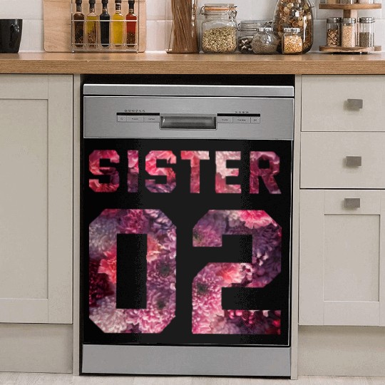 COUPLE FLOWER SISTER 02 Dish Washer Covers