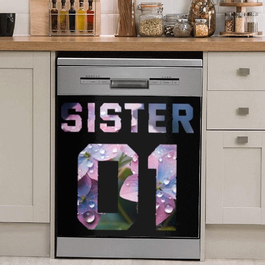 COUPLE FLOWER SISTER 01 Dish Washer Covers