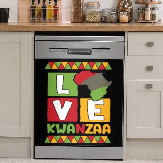 Happy Kwanzaa Vibes Black Heritage Holiday Dish Washer Covers