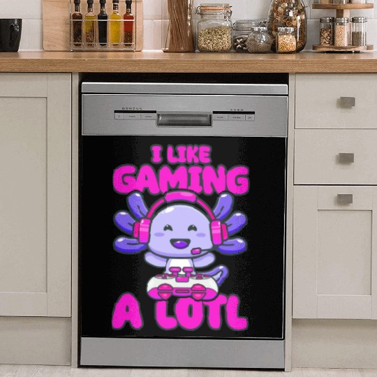 Gaming, Axolotl, Gaming, Video Game, Unicorn Gamer Dish Washer Covers