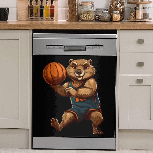 Basketball beaver Dish Washer Covers