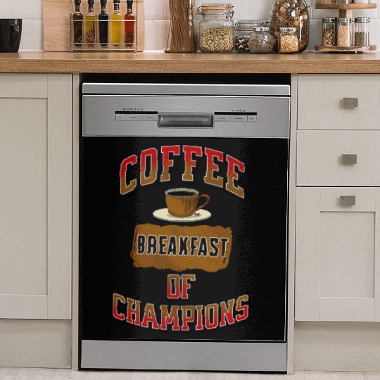 Coffee Breakfast of Champions Dish Washer Covers