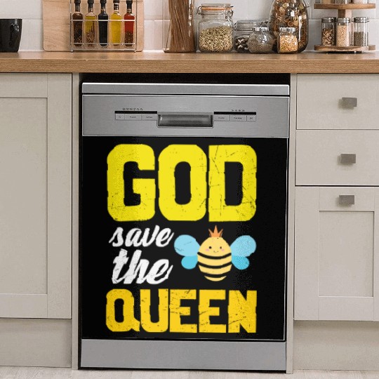Earth Quote God Save The Queen Bee Dish Washer Covers