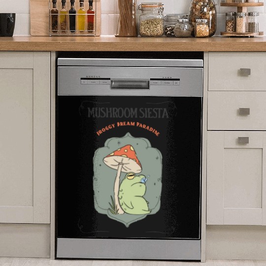 Mushroom Siesta: Froggy Dream Paradise Dish Washer Covers