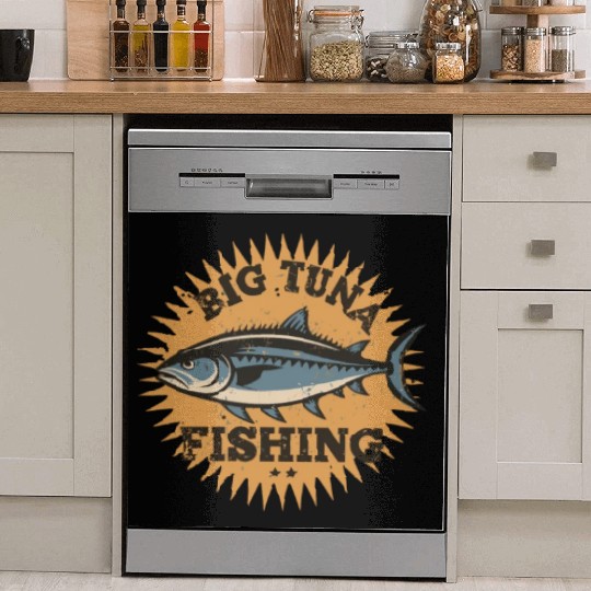 Big Tuna Fishing Vintage Design Dish Washer Covers