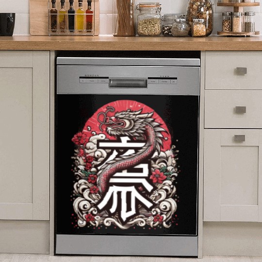 Dragon's Embrace: Dance of Tradition and Modernity Dish Washer Covers