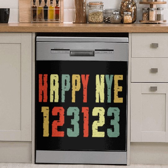123123 Happy New Year 2024 NYE Dish Washer Covers