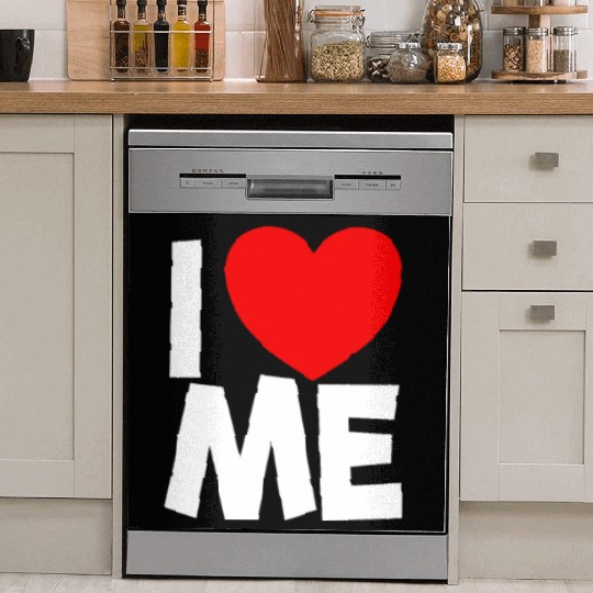 I Love Me Red Heart Self Love Affirmation Dish Washer Covers