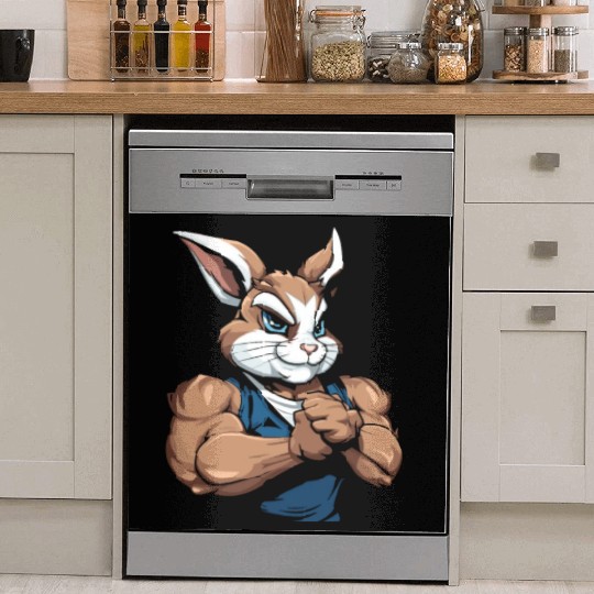 Workout Gym Rabbit Dish Washer Covers