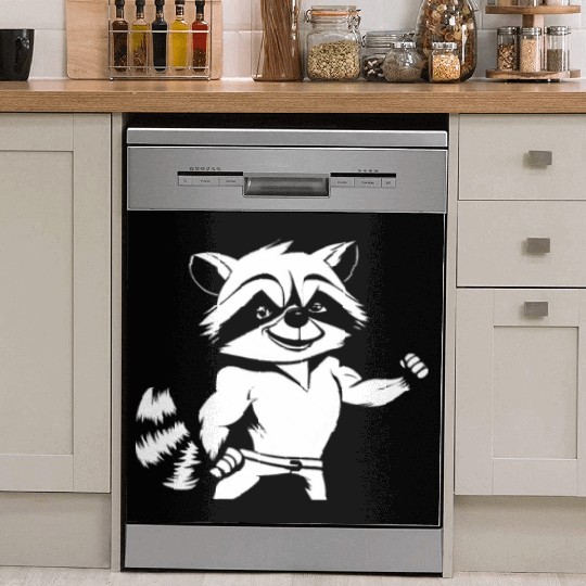 Workout Gym Racoon Dish Washer Covers