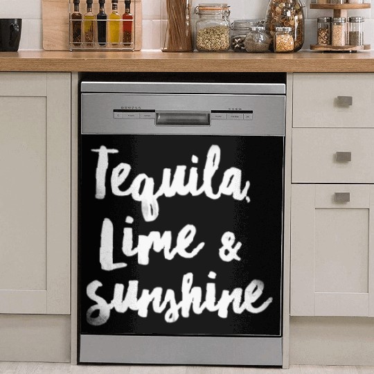 Tequila Lime Sunshine Funny Mexican Alcohol Cool Dish Washer Covers