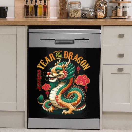 Dragon Year 2024 Embrace Lunar New Year Prosperity Dish Washer Covers
