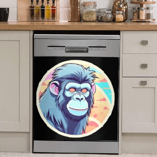 Ape Monkey Illustration Dish Washer Covers