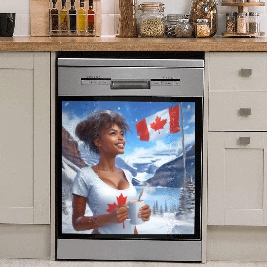 Canadian Winter Snow in Banff Canada Dish Washer Covers