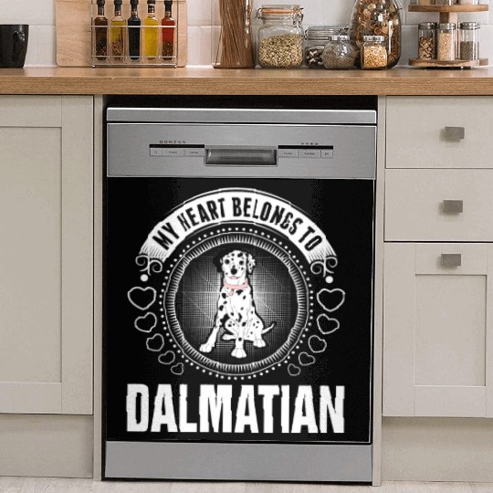My Heart Belongs To Dalmatian Dog Dish Washer Covers