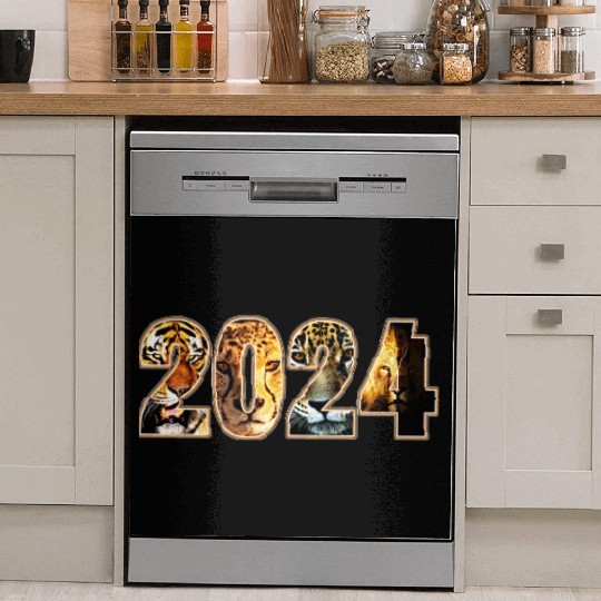 2024 TIGER CHEETAH JAGUAR LION DESIGN Dish Washer Covers