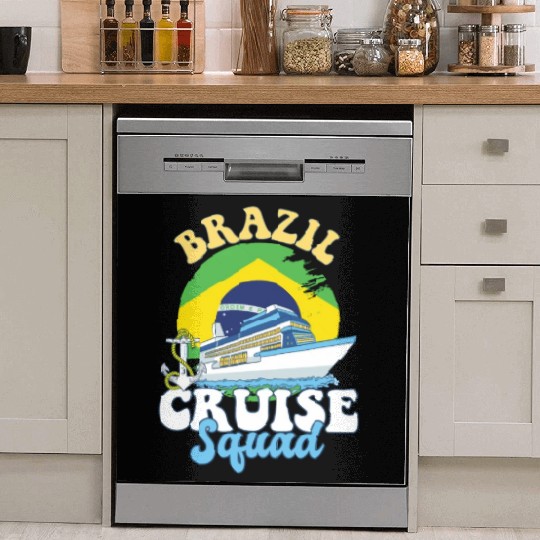 Brazil Cruise Squad Family Vacation Trip Dish Washer Covers