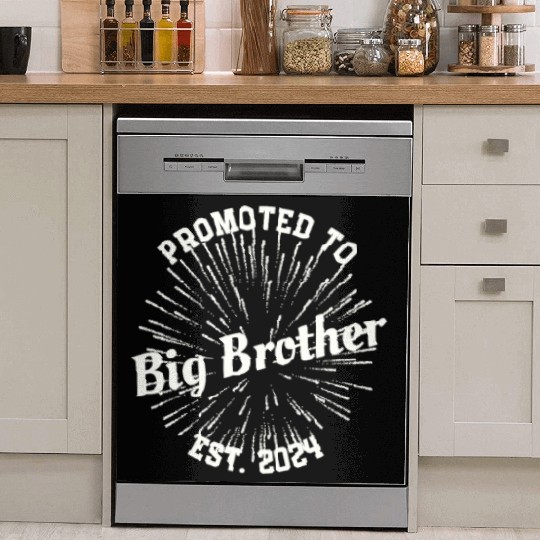 Promoted to Big Brother Baby Announcement New-born Dish Washer Covers